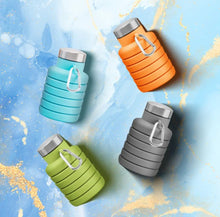 Cargar imagen en el visor de la galería, BOTELLA DE AGUA PLEGABLE SILICONA - TiendaMYLABOTELLA DE AGUA PLEGABLE SILICONA
