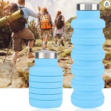 Cargar imagen en el visor de la galería, BOTELLA DE AGUA PLEGABLE SILICONA - TiendaMYLABOTELLA DE AGUA PLEGABLE SILICONA
